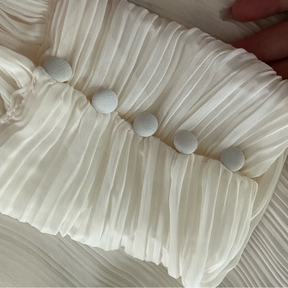 Zara Pleated Balloon Sleeve Blouse - Picture 6 of 9